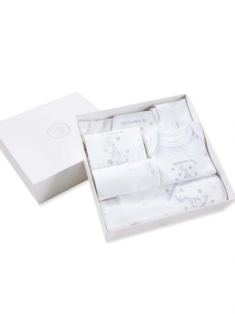 NEW Little Me Welcome to the World Printed Gift Box Set, 6 piece set